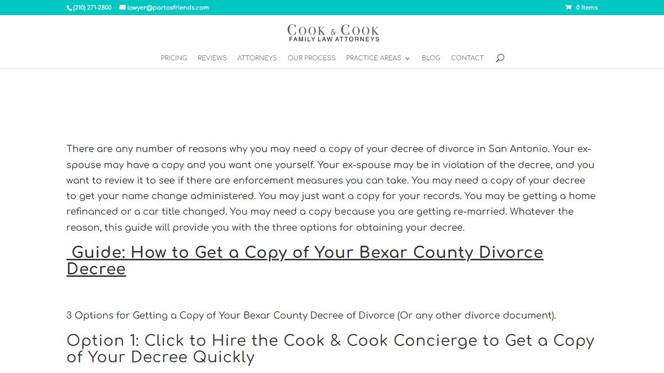 Guide: Obtain a Copy of Your Divorce Decree in San Antonio | Cook ...